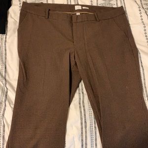 Plus size Brown Checkered Cute Pants
